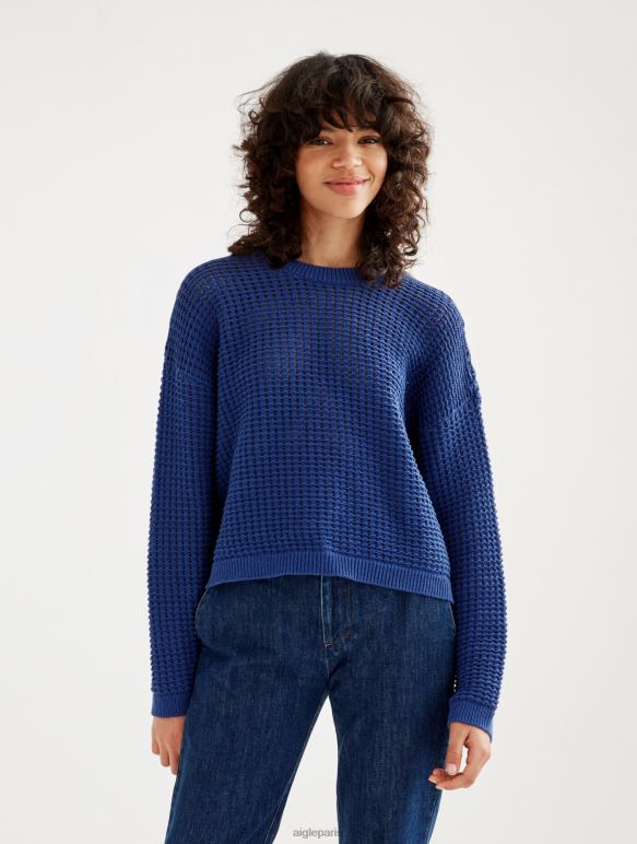 femmes encrebleu Aigle pull à manches longues en maille décorative vêtements 2F486541 femmes encrebleu Aigle pull à manches longues en maille décorative vêtements 2F486541