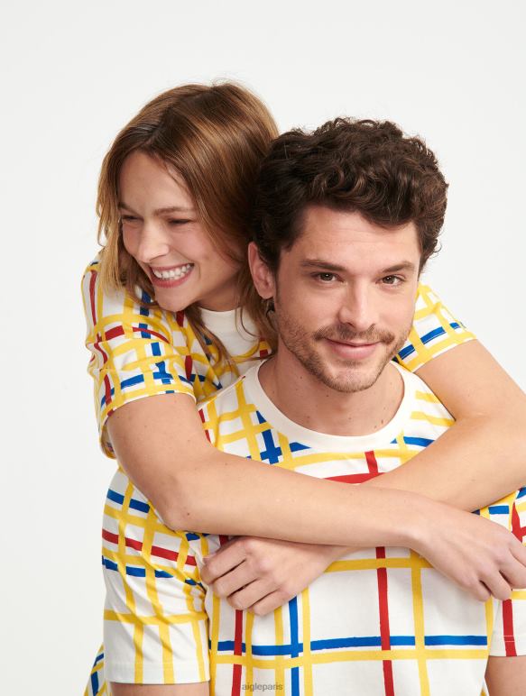 femmes Mondrian Aigle x Centre Pompidou t-shirt à col rond vêtements 2F48610 femmes Mondrian Aigle x Centre Pompidou t-shirt à col rond vêtements 2F48610