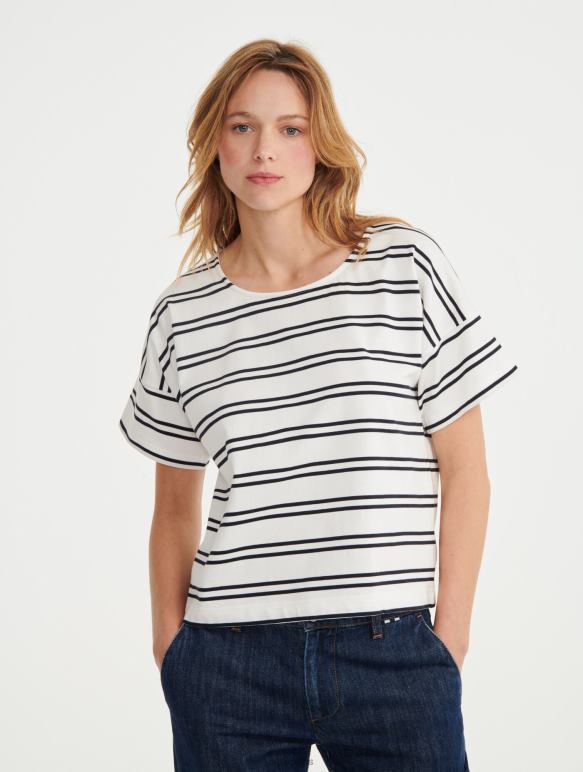 femmes lait st Aigle t-shirt marinière fabriqué en france vêtements 2F486540 femmes lait st Aigle t-shirt marinière fabriqué en france vêtements 2F486540