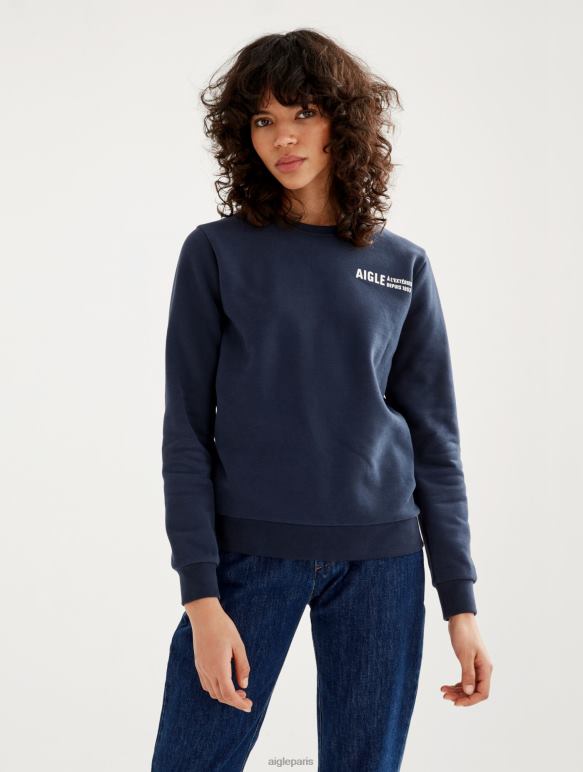 femmes Empire Aigle sweat-shirt à col rond brossé avec imprimé sur la poitrine vêtements 2F486545 femmes Empire Aigle sweat-shirt à col rond brossé avec imprimé sur la poitrine vêtements 2F486545