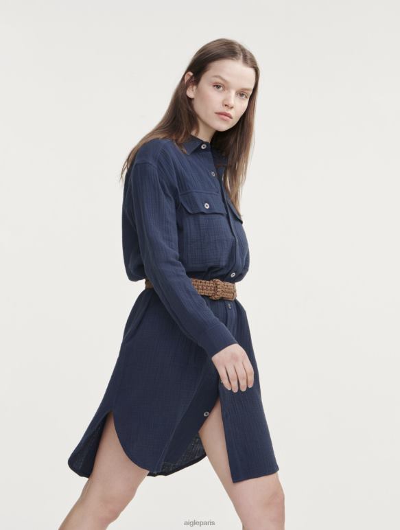 femmes Empire Aigle robe chemise en gaze de coton vêtements 2F486445 femmes Empire Aigle robe chemise en gaze de coton vêtements 2F486445