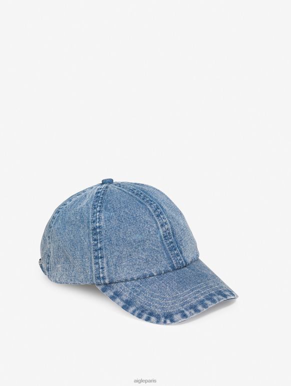 Hommes denim légèrement décoloré Aigle casquette ajustable en jean accessoires 2F486360 Hommes denim légèrement décoloré Aigle casquette ajustable en jean accessoires 2F486360