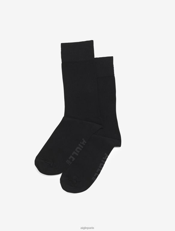 Hommes noir Aigle chaussettes jacquard iconiques accessoires 2F486379