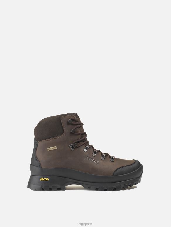 Hommes marron foncé Aigle bottines en cuir ultra techniques avec membrane gore-tex et semelle vibram bottes 2F486275 Hommes marron foncé Aigle bottines en cuir ultra techniques avec membrane gore-tex et semelle vibram bottes 2F486275