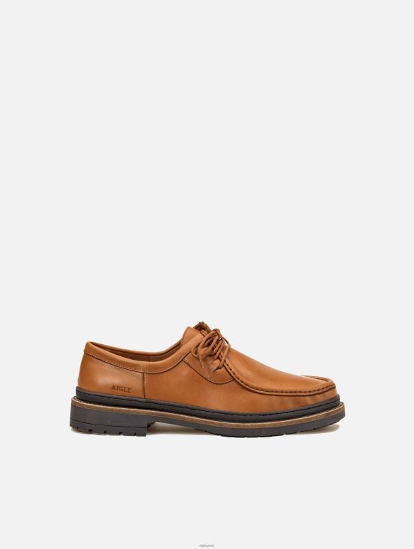 Hommes chameau Aigle chaussure en cuir à semelle épaisse chaussures 2F486300