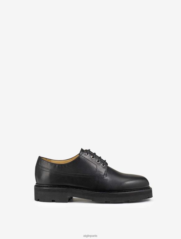 Hommes noir Aigle la derby en cuir cousu norvégien chaussures 2F486305 Hommes noir Aigle la derby en cuir cousu norvégien chaussures 2F486305