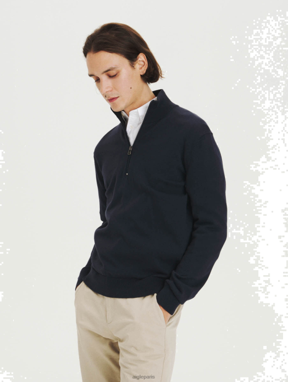 Hommes Empire Aigle pull col ouvert zippé en coton biologique vêtements 2F48657 Hommes Empire Aigle pull col ouvert zippé en coton biologique vêtements 2F48657