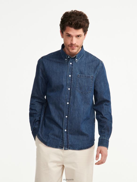 Hommes jean Aigle chemise en jean à manches longues vêtements 2F486105 Hommes jean Aigle chemise en jean à manches longues vêtements 2F486105