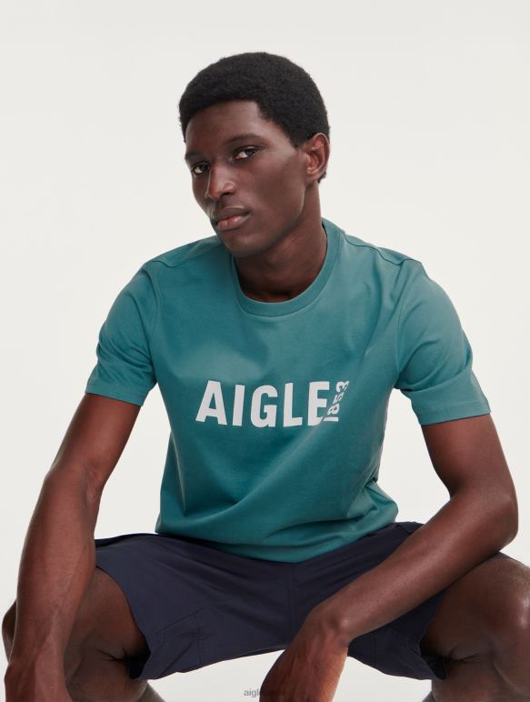 Hommes hydroélectrique Aigle t-shirt imprimé à col rond en pyratex vêtements 2F48670 Hommes hydroélectrique Aigle t-shirt imprimé à col rond en pyratex vêtements 2F48670