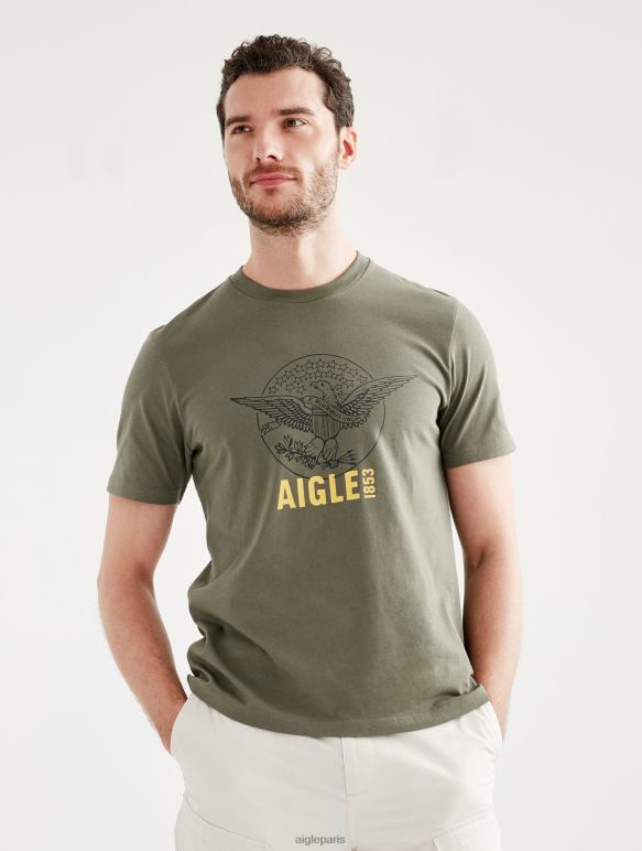 Hommes taillis Aigle t-shirt imprimé à col rond vêtements 2F48662 Hommes taillis Aigle t-shirt imprimé à col rond vêtements 2F48662
