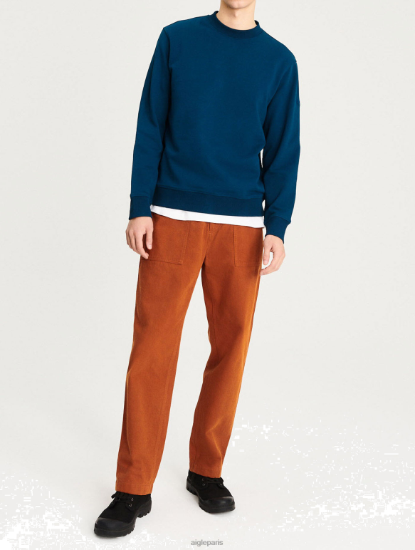 Hommes nautique Aigle sweat à col rond en coton biologique vêtements 2F48674 Hommes nautique Aigle sweat à col rond en coton biologique vêtements 2F48674